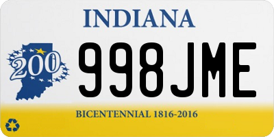 IN license plate 998JME