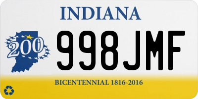 IN license plate 998JMF