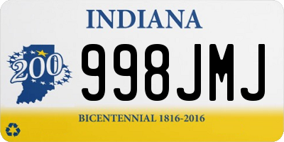 IN license plate 998JMJ