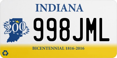 IN license plate 998JML