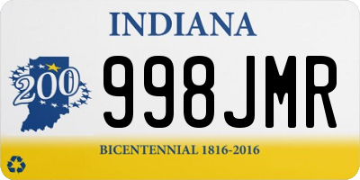 IN license plate 998JMR