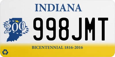 IN license plate 998JMT