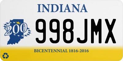 IN license plate 998JMX