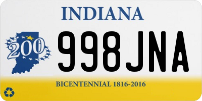 IN license plate 998JNA