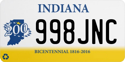 IN license plate 998JNC