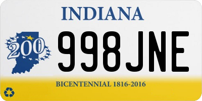 IN license plate 998JNE