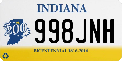 IN license plate 998JNH