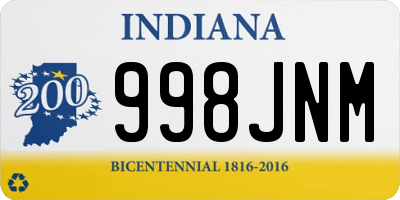 IN license plate 998JNM