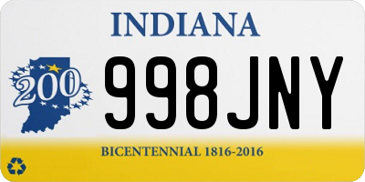 IN license plate 998JNY