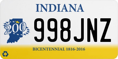 IN license plate 998JNZ