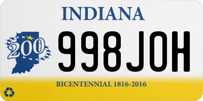 IN license plate 998JOH