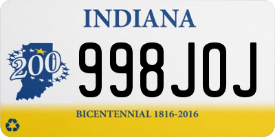 IN license plate 998JOJ