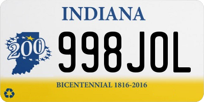 IN license plate 998JOL