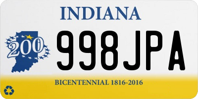 IN license plate 998JPA