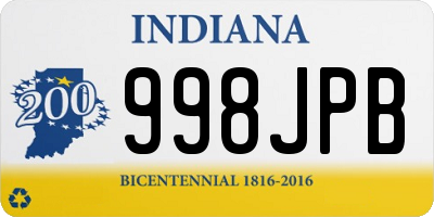 IN license plate 998JPB