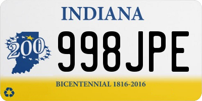 IN license plate 998JPE