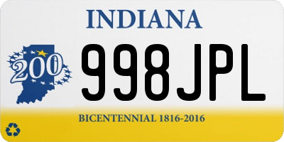 IN license plate 998JPL