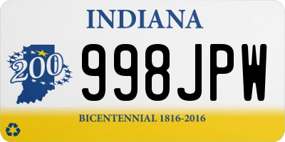 IN license plate 998JPW