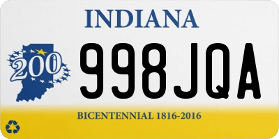 IN license plate 998JQA