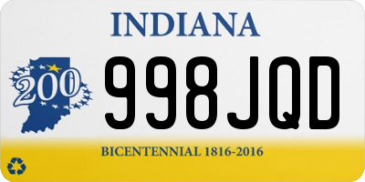 IN license plate 998JQD