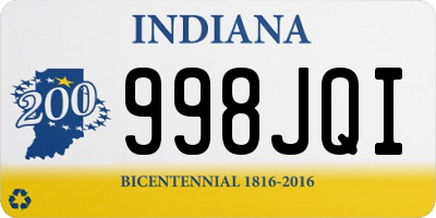 IN license plate 998JQI