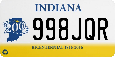 IN license plate 998JQR