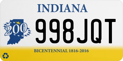 IN license plate 998JQT