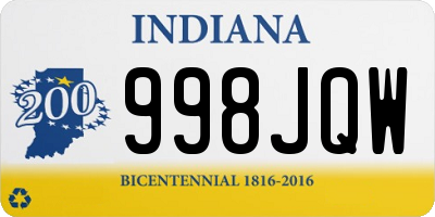 IN license plate 998JQW