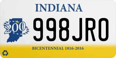 IN license plate 998JRO