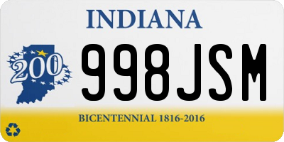 IN license plate 998JSM