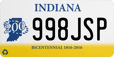 IN license plate 998JSP