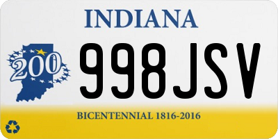 IN license plate 998JSV