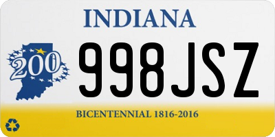 IN license plate 998JSZ