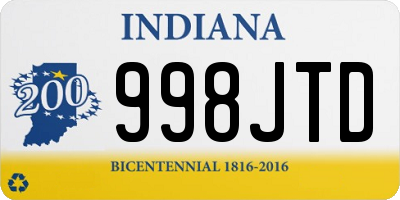 IN license plate 998JTD