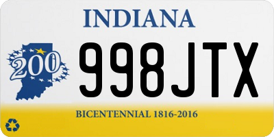 IN license plate 998JTX