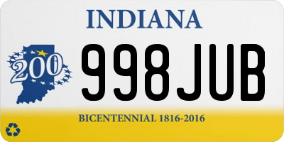 IN license plate 998JUB