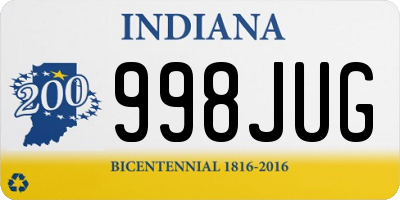 IN license plate 998JUG