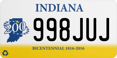 IN license plate 998JUJ