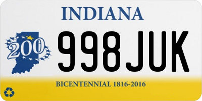 IN license plate 998JUK