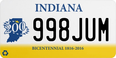 IN license plate 998JUM