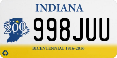 IN license plate 998JUU