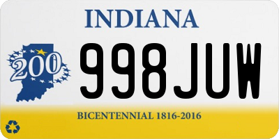 IN license plate 998JUW