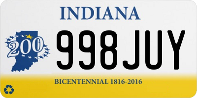 IN license plate 998JUY