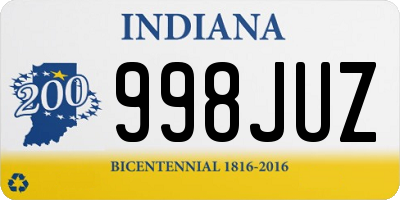 IN license plate 998JUZ