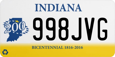 IN license plate 998JVG
