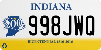 IN license plate 998JWQ