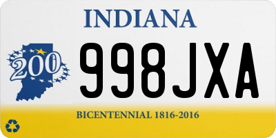 IN license plate 998JXA