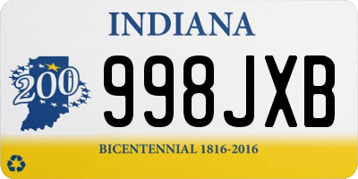 IN license plate 998JXB