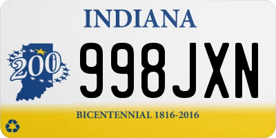 IN license plate 998JXN