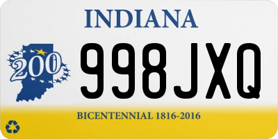 IN license plate 998JXQ